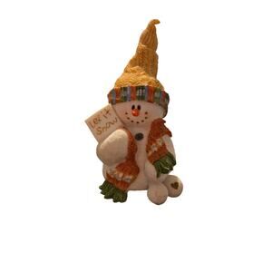 Sarah's Attic Snowwonders 6400 January Snowman Let It Snow Figurine